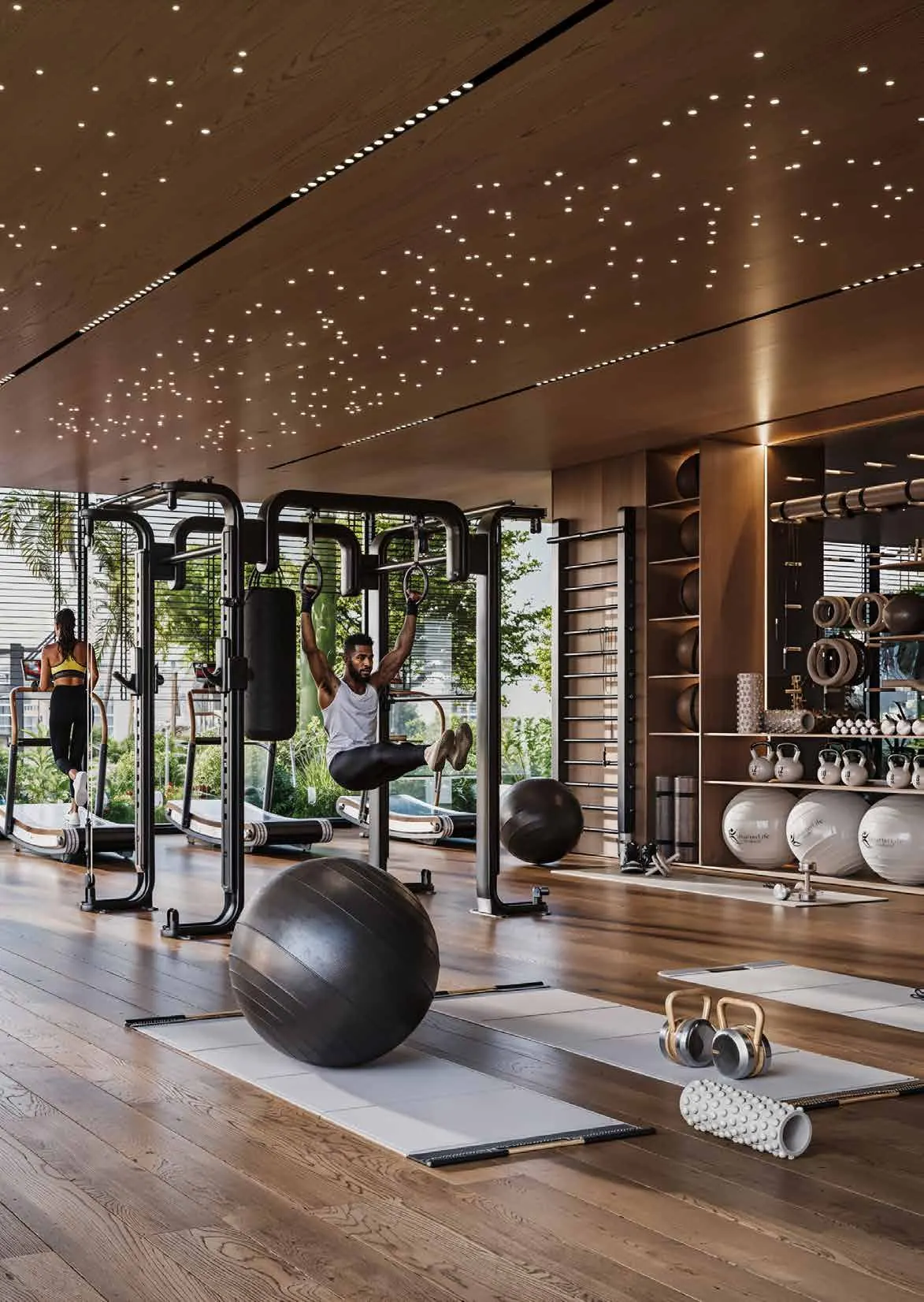 Gym with AI training lab at DAMAC District