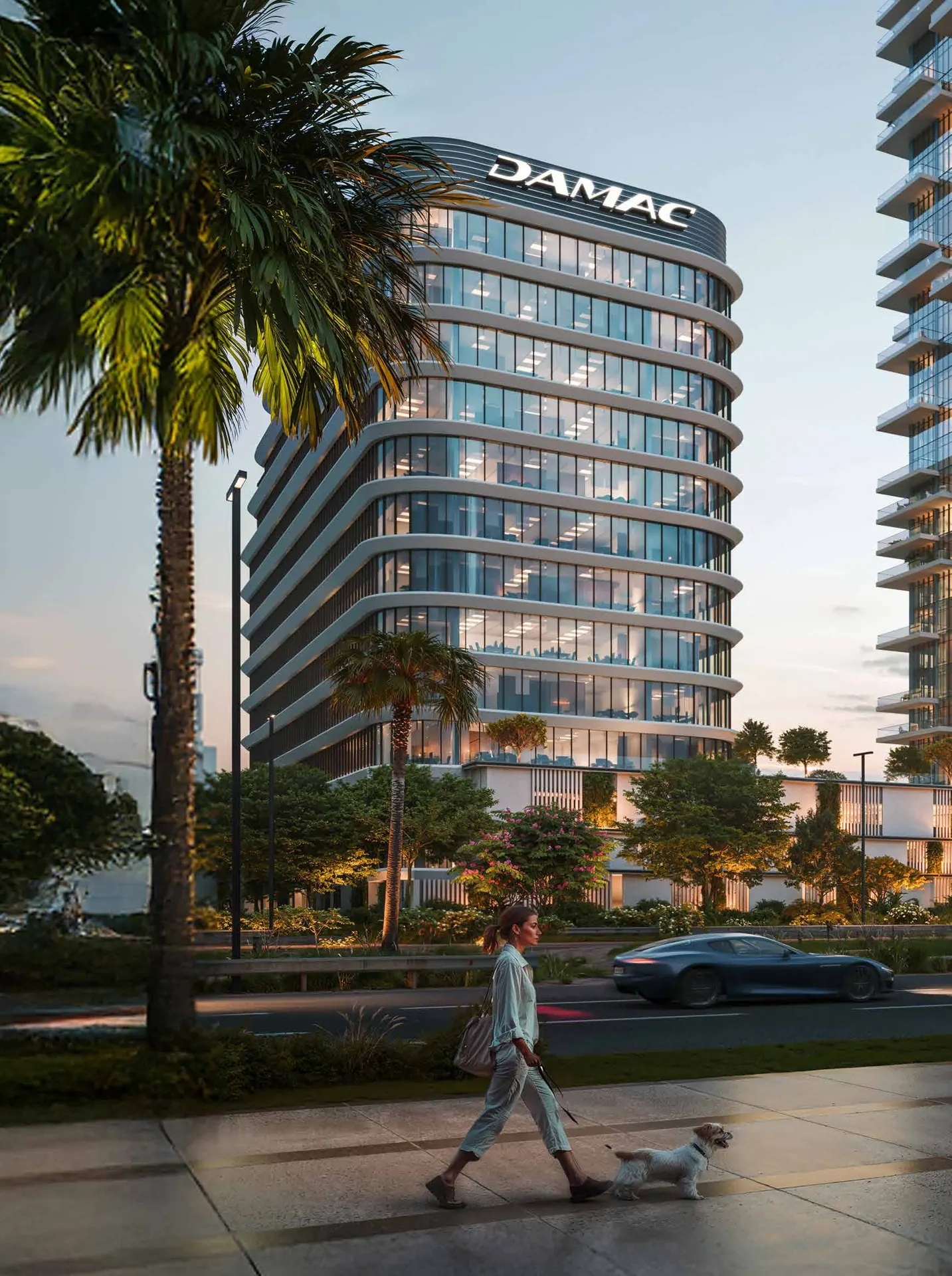 DAMAC District office tower from the street